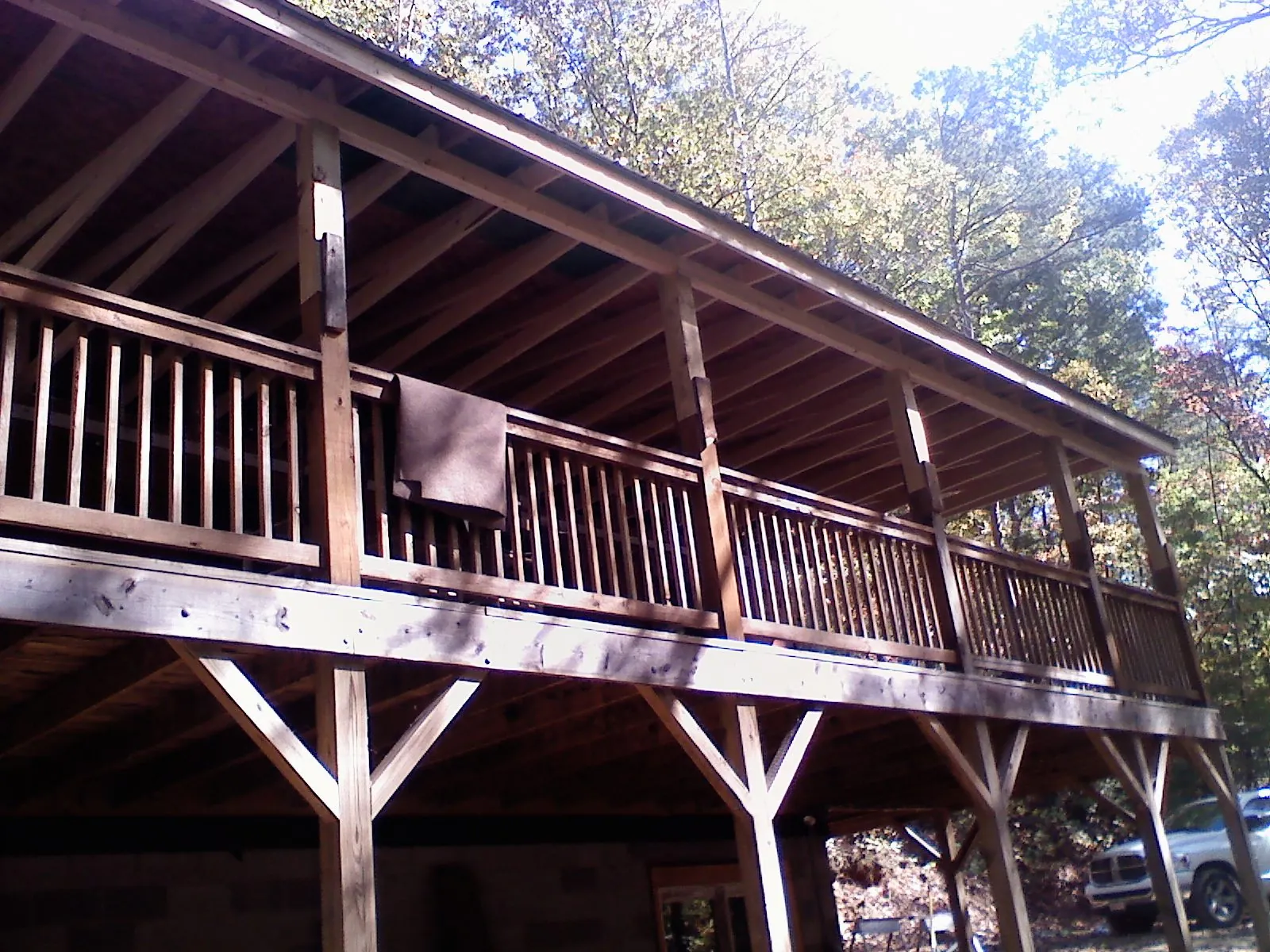 Timber framing under a new elevated porch and deck — Roof Leak Repair in Arden by Roofing Brothers